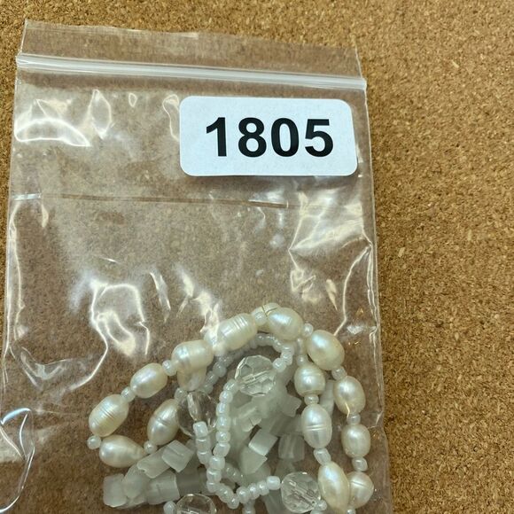 3 Bracelet Lot Pearl Natural Stone And Beads - Picture 4 of 4
